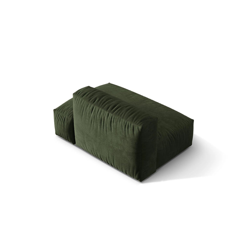 Martina Modulares Sofa Sitzelement, Rechte Seite, aus Samt in Grün (Vogue 11), 133x106 cm
von Micadoni – Bild 4
