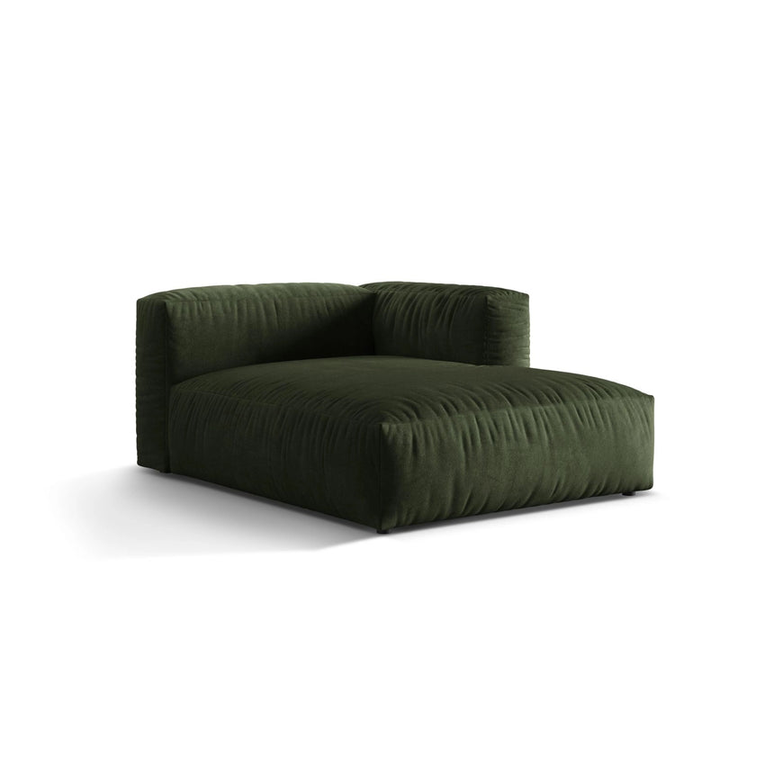 Martina Modulares Sofa Sitzelement, Rechte Seite, aus Samt in Grün (Vogue 11), 176x120 cm von Micadoni – Bild 3