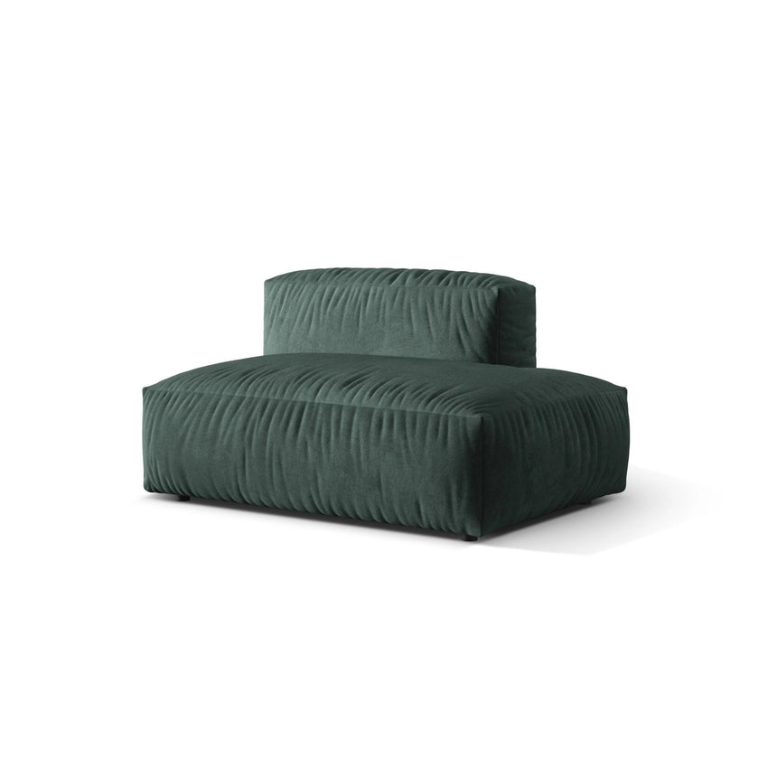 Martina Modulares Sofa Sitzelement, Rechte Seite, aus Samt in Petrol (Vogue 12), 133x106 cm
von Micadoni – Bild 3