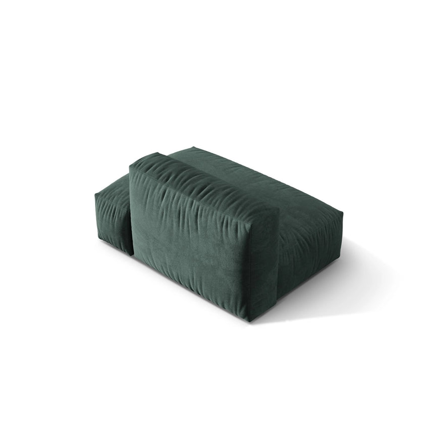 Martina Modulares Sofa Sitzelement, Rechte Seite, aus Samt in Petrol (Vogue 12), 133x106 cm
von Micadoni – Bild 4