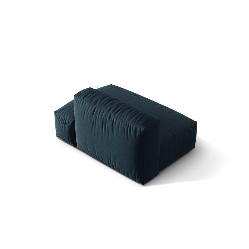 Martina Modulares Sofa Sitzelement, Rechte Seite, aus Strukturierter Stoff in Blau Jeans (Boston Ocean), 133x106 cm
von Micadoni – Bild 4