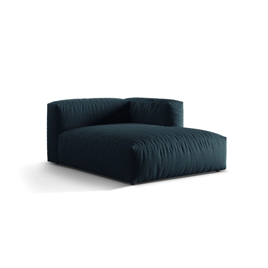 Martina Modulares Sofa Sitzelement, Rechte Seite, aus Strukturierter Stoff in Blau Jeans (Boston Ocean), 176x120 cm von Micadoni – Bild 3