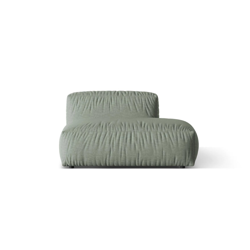 Martina Modulares Sofa Sitzelement, Rechte Seite, aus Strukturierter Stoff in Moosgrün (Boston Water Green), 133x106 cm
von Micadoni – Bild 1