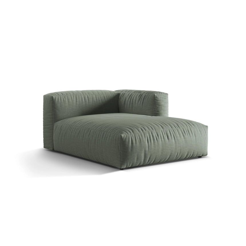 Martina Modulares Sofa Sitzelement, Rechte Seite, aus Strukturierter Stoff in Moosgrün (Boston Water Green), 176x120 cm von Micadoni – Bild 3
