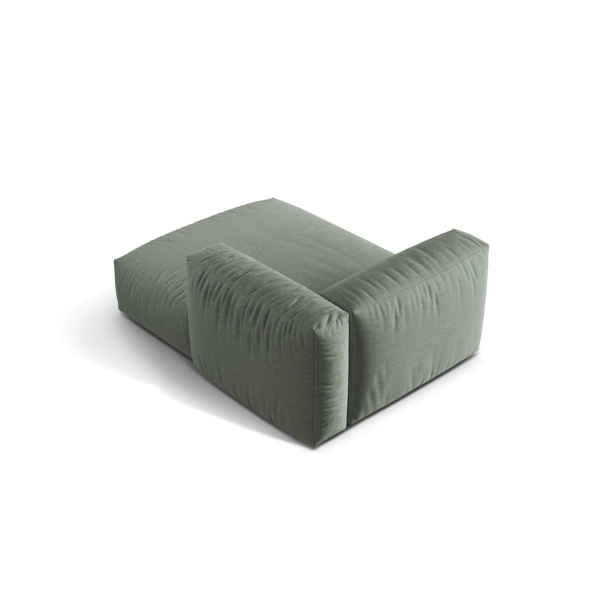 Martina Modulares Sofa Sitzelement, Rechte Seite, aus Strukturierter Stoff in Moosgrün (Boston Water Green), 176x120 cm von Micadoni – Bild 4