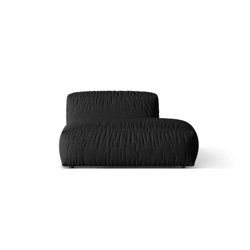 Martina Modulares Sofa Sitzelement, Rechte Seite, aus Strukturierter Stoff in Schwarz (Boston Black), 133x106 cm
von Micadoni – Bild 1