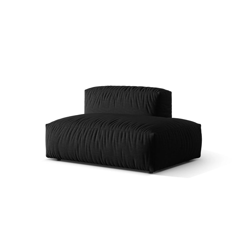 Martina Modulares Sofa Sitzelement, Rechte Seite, aus Strukturierter Stoff in Schwarz (Boston Black), 133x106 cm
von Micadoni – Bild 3