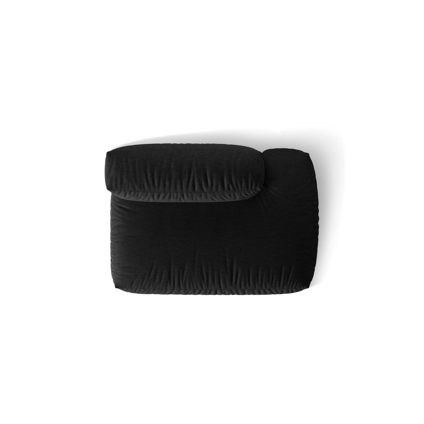 Martina Modulares Sofa Sitzelement, Rechte Seite, aus Strukturierter Stoff in Schwarz (Boston Black), 133x106 cm
von Micadoni – Bild 5