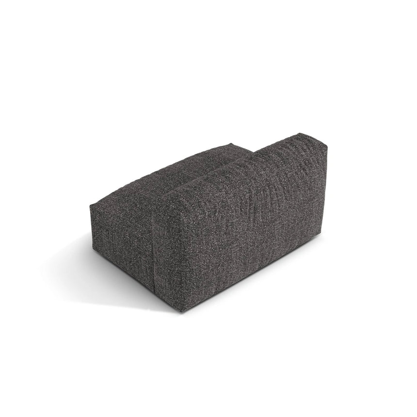 Martina Modulares Sofa Sitzelement, Sitztiefe 76 cm, aus Boucle in Anthrazit (Monet Anthracite), 132x106 cm von Micadoni – Bild 4