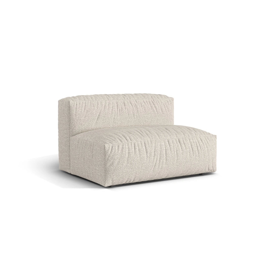 Martina Modulares Sofa Sitzelement, Sitztiefe 76 cm, aus Boucle in Beige (Monet Sand), 132x106 cm von Micadoni – Bild 3