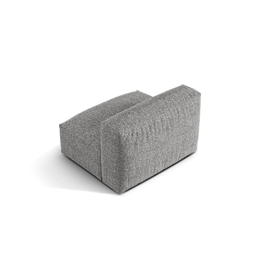 Martina Modulares Sofa Sitzelement, Sitztiefe 76 cm, aus Boucle in Graphit (Monet Graphite), 106x90 cm von Micadoni – Bild 4