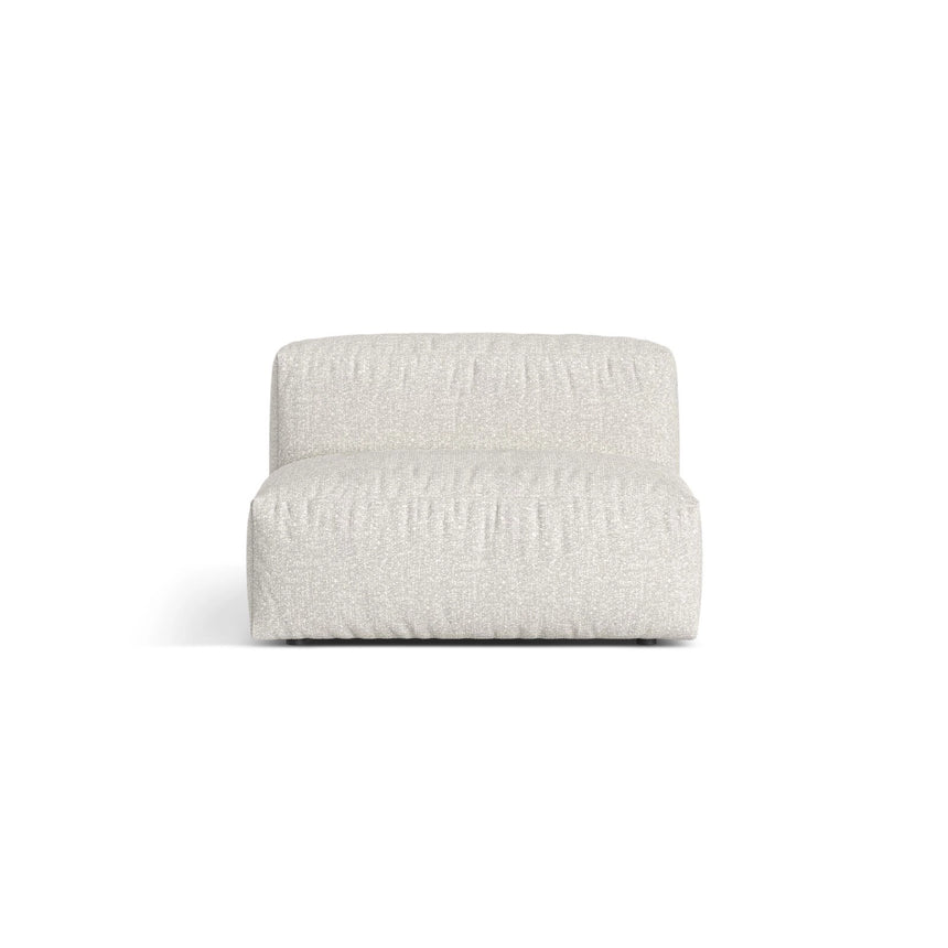Martina Modulares Sofa Sitzelement, Sitztiefe 76 cm, aus Boucle in Grau Beige meliert (Monet Pearl), 106x90 cm von Micadoni – Bild 1