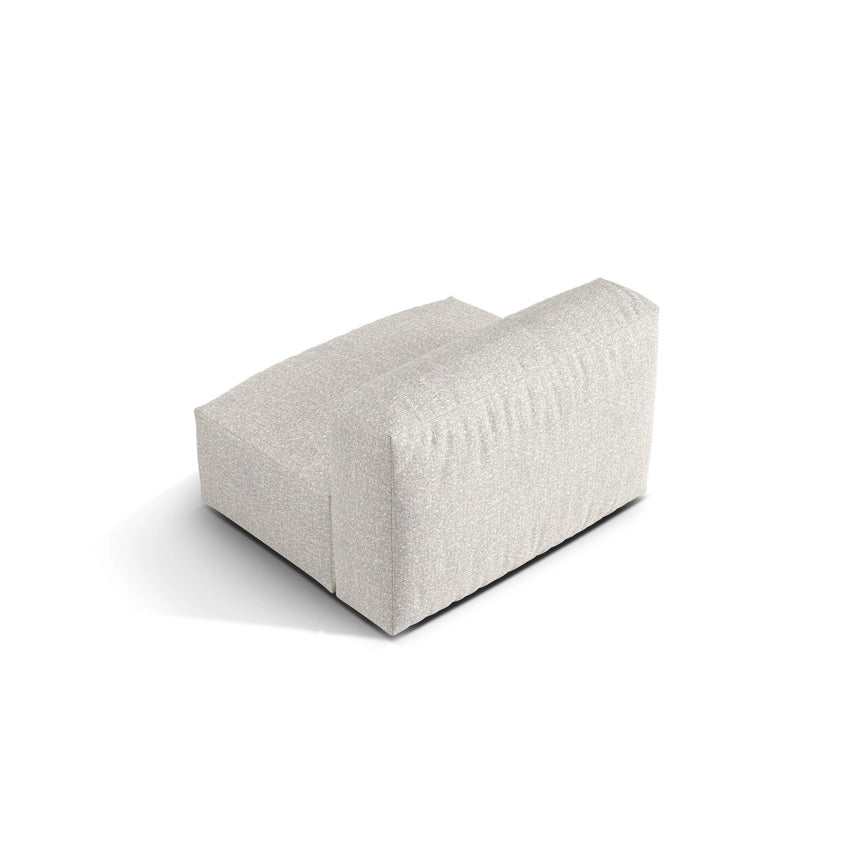 Martina Modulares Sofa Sitzelement, Sitztiefe 76 cm, aus Boucle in Grau Beige meliert (Monet Pearl), 106x90 cm von Micadoni – Bild 4
