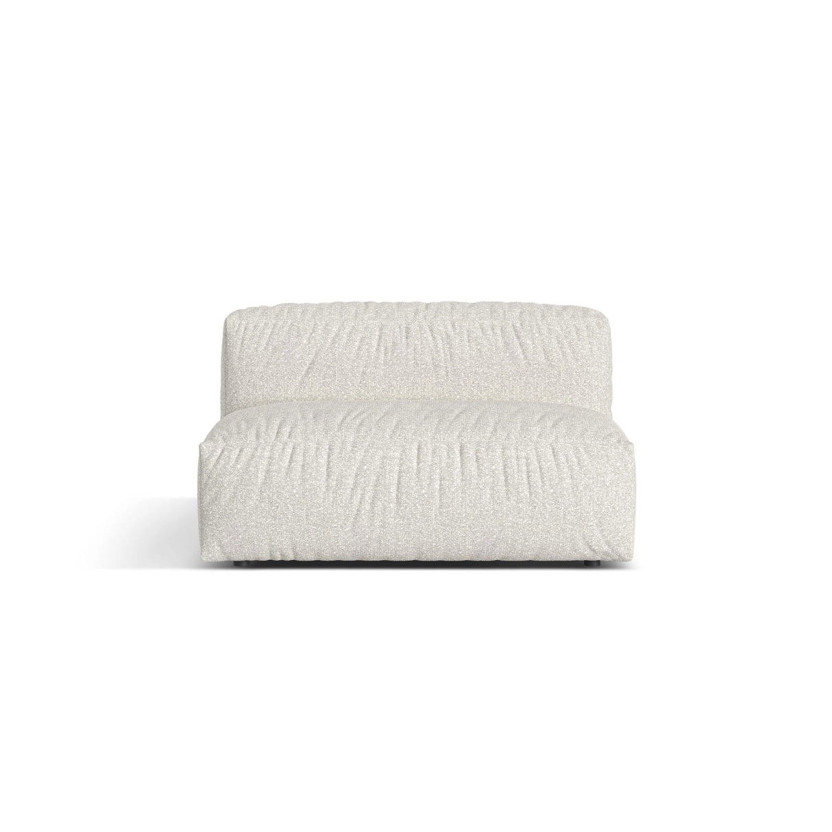Martina Modulares Sofa Sitzelement, Sitztiefe 76 cm, aus Boucle in Grau Beige meliert (Monet Pearl), 132x106 cm von Micadoni – Bild 1