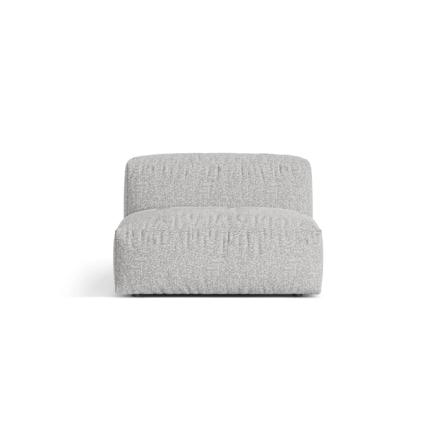 Martina Modulares Sofa Sitzelement, Sitztiefe 76 cm, aus Boucle in Silber (Monet Silver), 106x90 cm von Micadoni – Bild 1