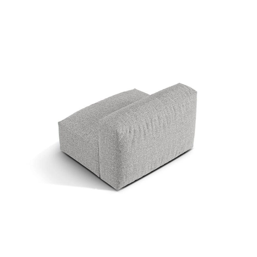 Martina Modulares Sofa Sitzelement, Sitztiefe 76 cm, aus Boucle in Silber (Monet Silver), 106x90 cm von Micadoni – Bild 4