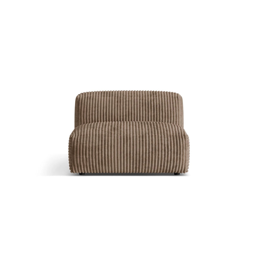 Martina Modulares Sofa Sitzelement, Sitztiefe 76 cm, aus Cord in Acorn (Tilia 17), 106x90 cm von Micadoni – Bild 1