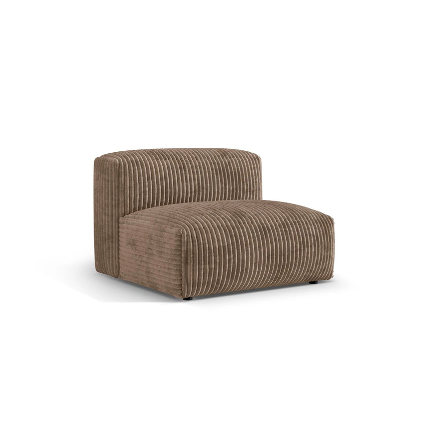 Martina Modulares Sofa Sitzelement, Sitztiefe 76 cm, aus Cord in Acorn (Tilia 17), 106x90 cm von Micadoni – Bild 3
