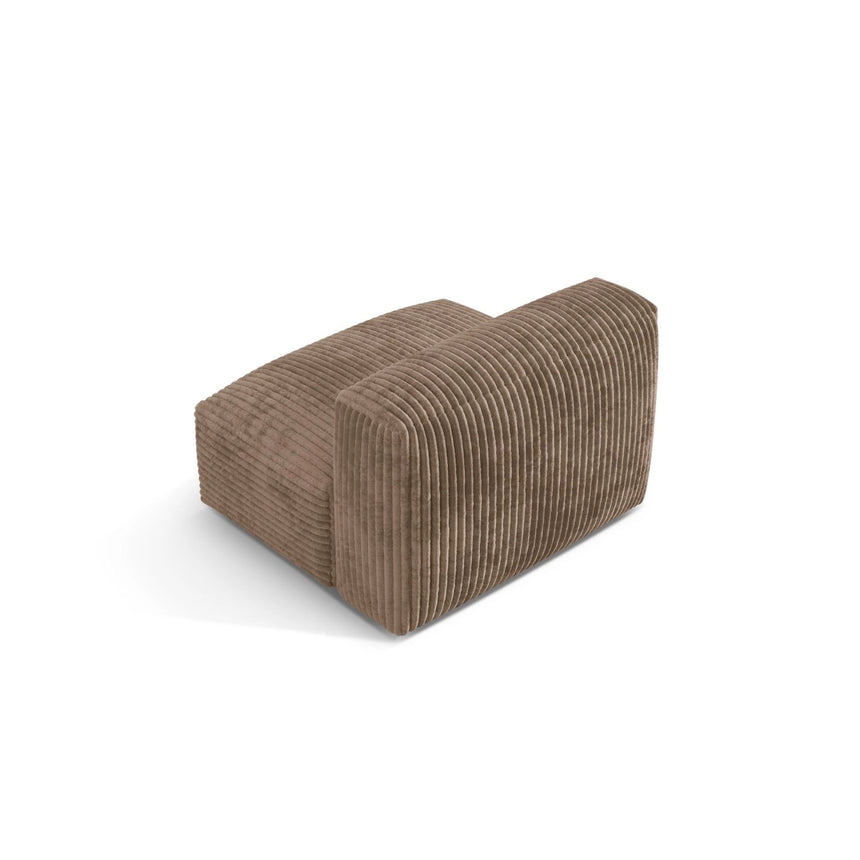 Martina Modulares Sofa Sitzelement, Sitztiefe 76 cm, aus Cord in Acorn (Tilia 17), 106x90 cm von Micadoni – Bild 4