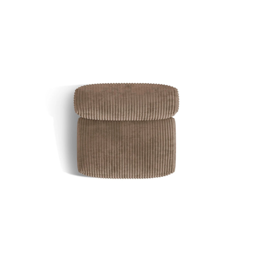 Martina Modulares Sofa Sitzelement, Sitztiefe 76 cm, aus Cord in Acorn (Tilia 17), 106x90 cm von Micadoni – Bild 5