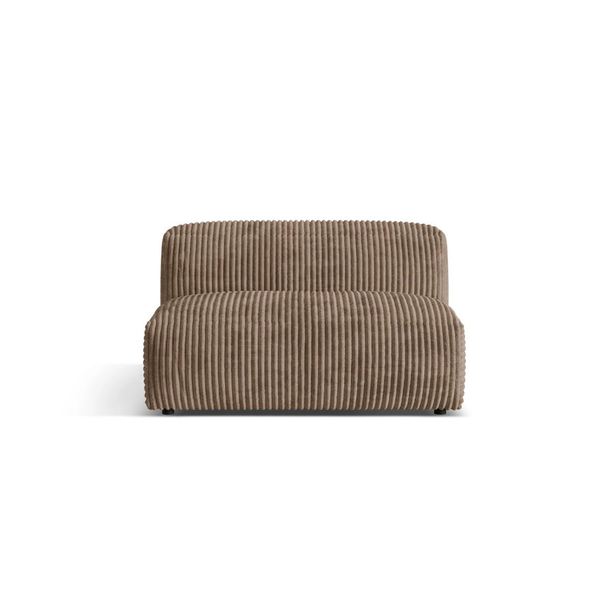 Martina Modulares Sofa Sitzelement, Sitztiefe 76 cm, aus Cord in Acorn (Tilia 17), 132x106 cm von Micadoni – Bild 1