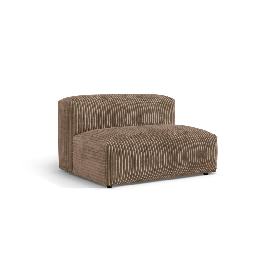 Martina Modulares Sofa Sitzelement, Sitztiefe 76 cm, aus Cord in Acorn (Tilia 17), 132x106 cm von Micadoni – Bild 3