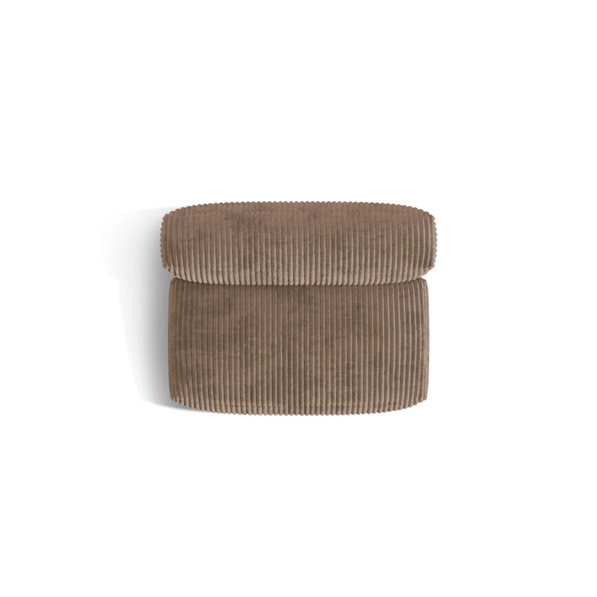 Martina Modulares Sofa Sitzelement, Sitztiefe 76 cm, aus Cord in Acorn (Tilia 17), 132x106 cm von Micadoni – Bild 5