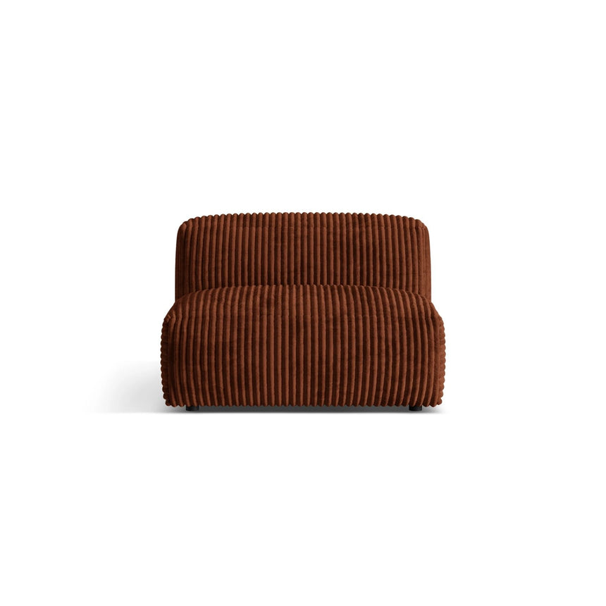 Martina Modulares Sofa Sitzelement, Sitztiefe 76 cm, aus Cord in Brick (Tilia 52), 106x90 cm von Micadoni – Bild 1