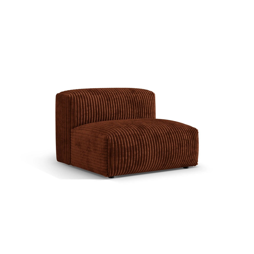 Martina Modulares Sofa Sitzelement, Sitztiefe 76 cm, aus Cord in Brick (Tilia 52), 106x90 cm von Micadoni – Bild 3