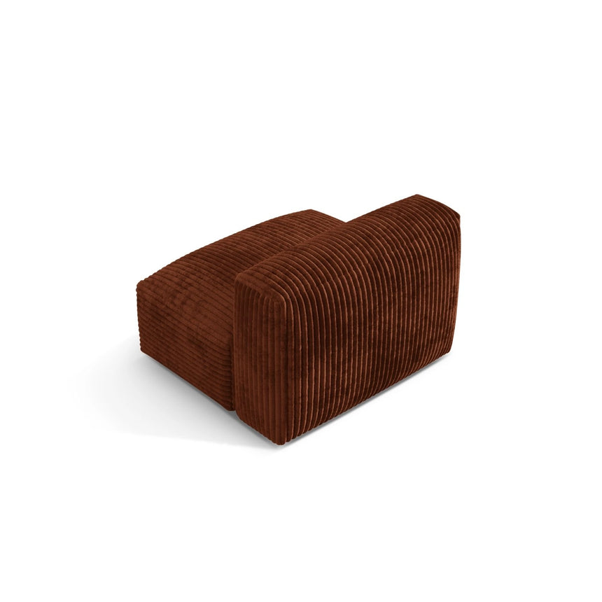 Martina Modulares Sofa Sitzelement, Sitztiefe 76 cm, aus Cord in Brick (Tilia 52), 106x90 cm von Micadoni – Bild 4