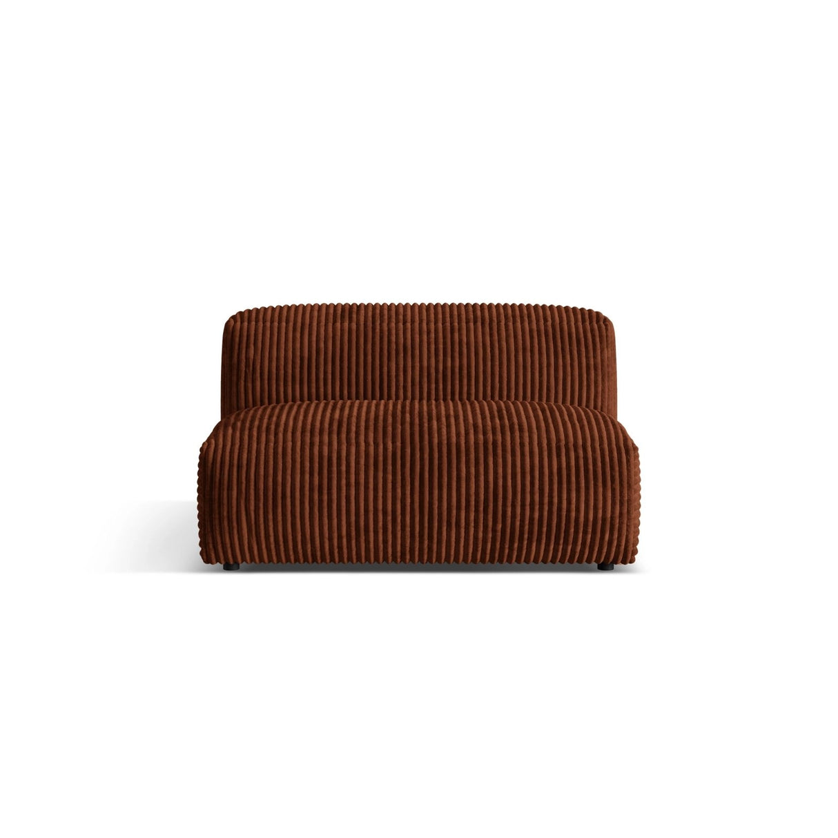 Martina Modulares Sofa Sitzelement, Sitztiefe 76 cm, aus Cord in Brick (Tilia 52), 132x106 cm von Micadoni – Bild 1