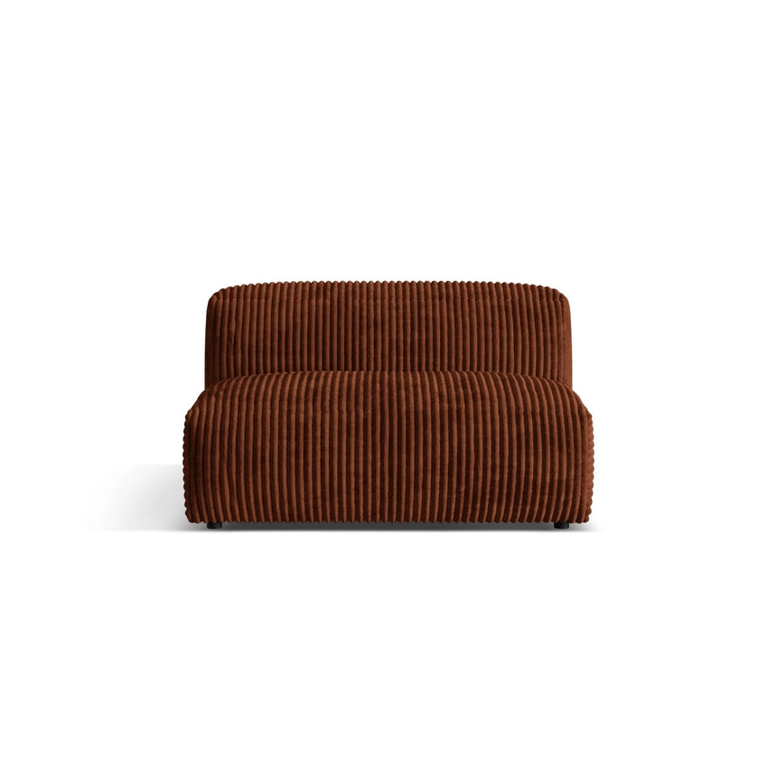 Martina Modulares Sofa Sitzelement, Sitztiefe 76 cm, aus Cord in Brick (Tilia 52), 132x106 cm von Micadoni – Bild 1