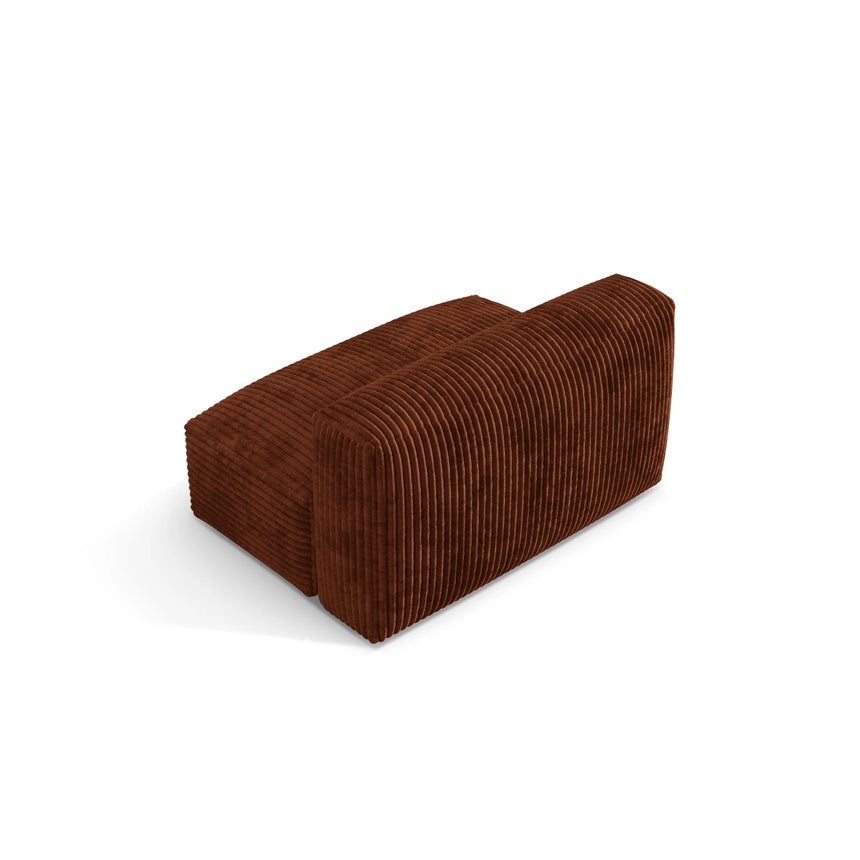 Martina Modulares Sofa Sitzelement, Sitztiefe 76 cm, aus Cord in Brick (Tilia 52), 132x106 cm von Micadoni – Bild 4