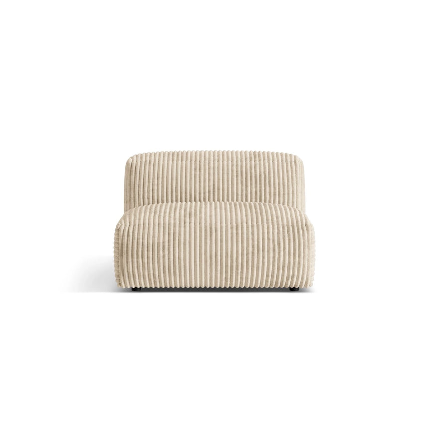 Martina Modulares Sofa Sitzelement, Sitztiefe 76 cm, aus Cord in Leichtes Beige (Tilia 03), 106x90 cm von Micadoni – Bild 1
