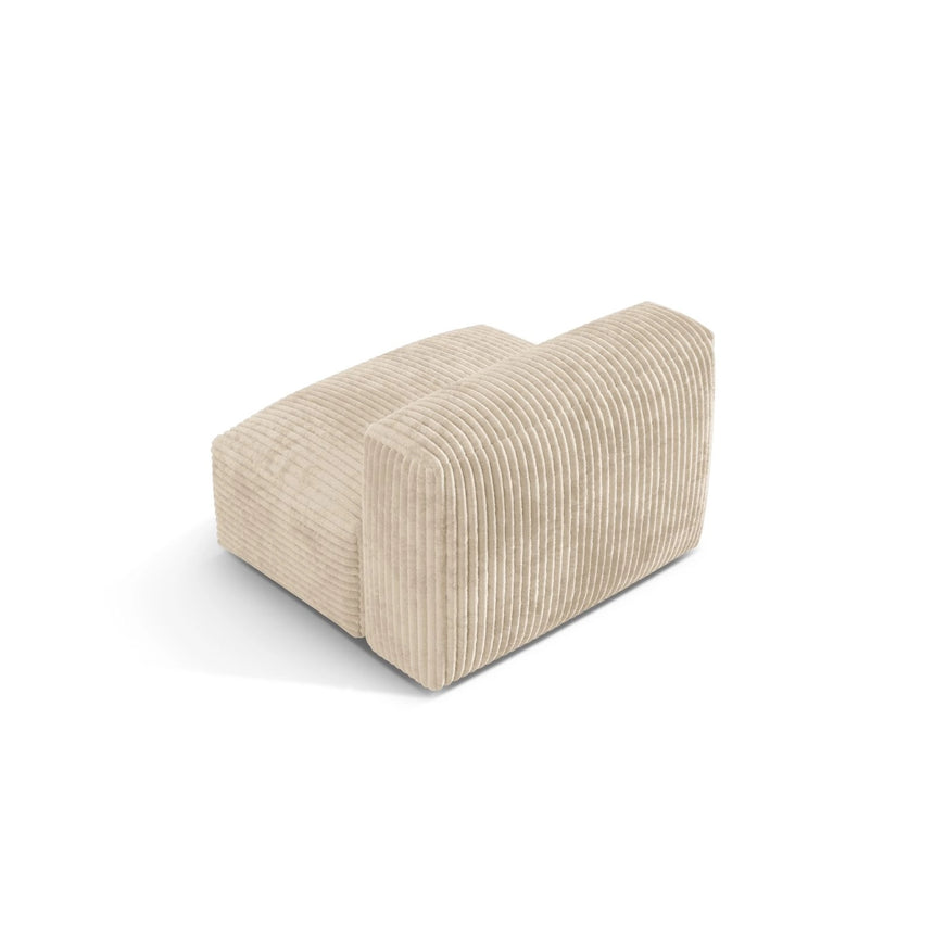 Martina Modulares Sofa Sitzelement, Sitztiefe 76 cm, aus Cord in Leichtes Beige (Tilia 03), 106x90 cm von Micadoni – Bild 4