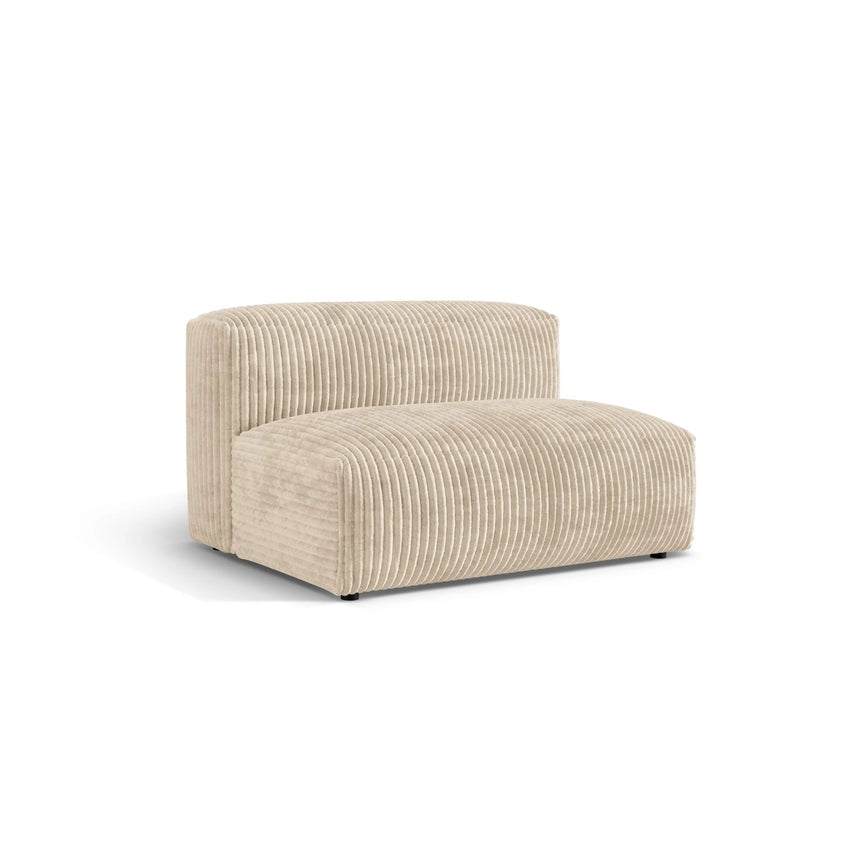Martina Modulares Sofa Sitzelement, Sitztiefe 76 cm, aus Cord in Leichtes Beige (Tilia 03), 132x106 cm von Micadoni – Bild 3