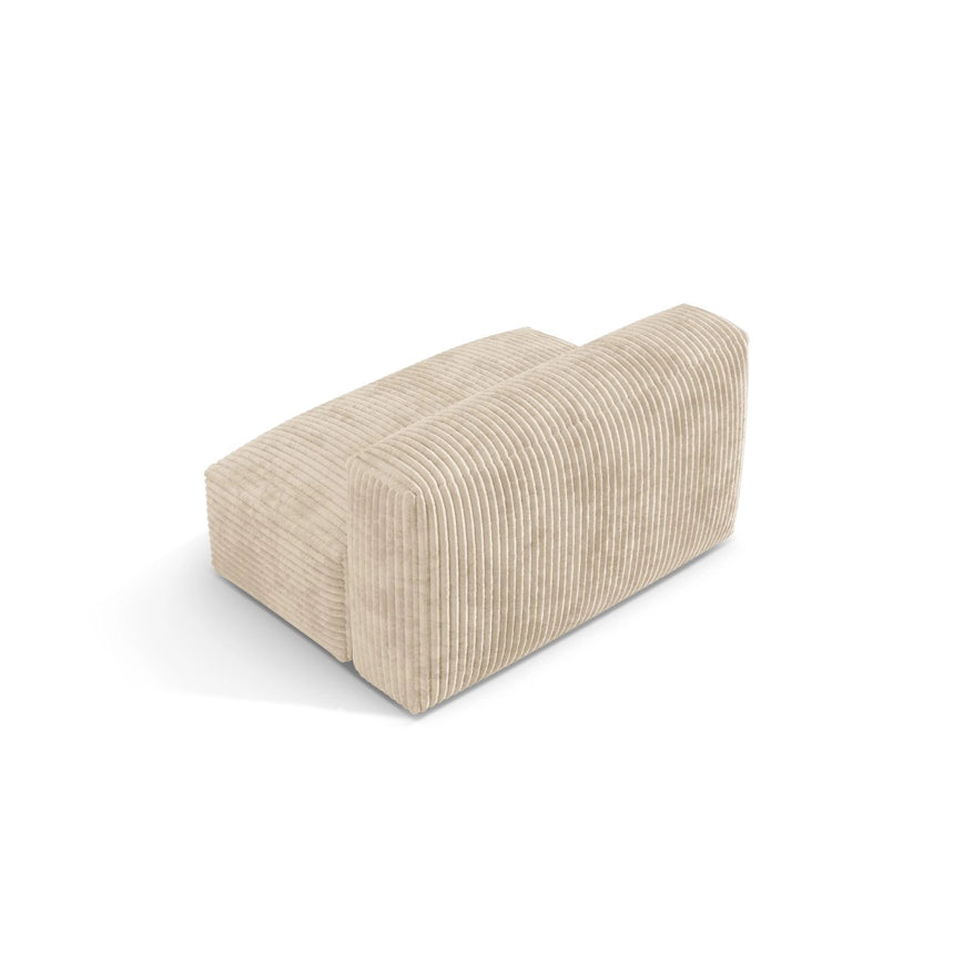 Martina Modulares Sofa Sitzelement, Sitztiefe 76 cm, aus Cord in Leichtes Beige (Tilia 03), 132x106 cm von Micadoni – Bild 4