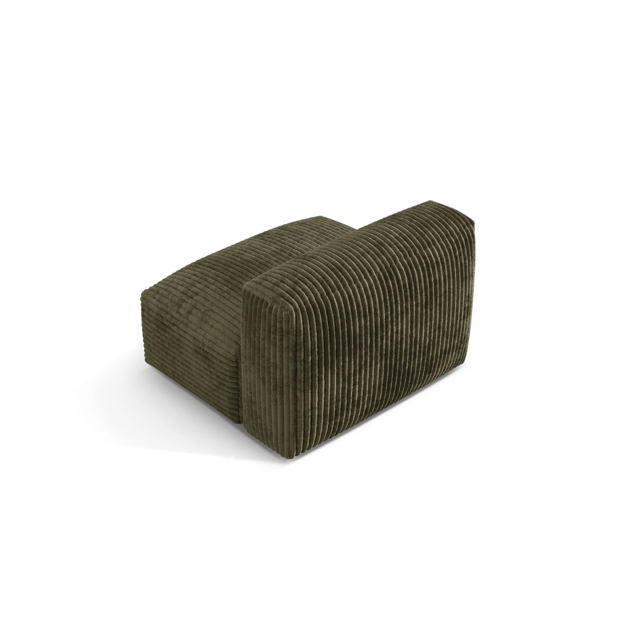 Martina Modulares Sofa Sitzelement, Sitztiefe 76 cm, aus Cord in Moosgrün (Tilia 37), 106x90 cm von Micadoni – Bild 4
