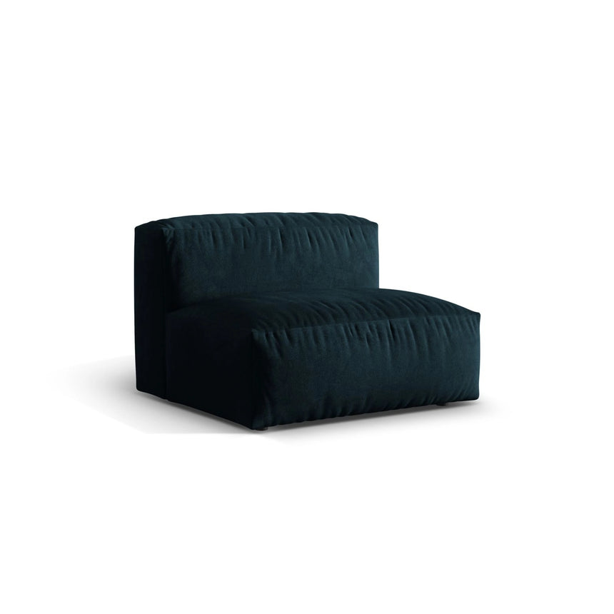Martina Modulares Sofa Sitzelement, Sitztiefe 76 cm, aus Samt in Deep Petrol (Vogue 13), 106x90 cm von Micadoni – Bild 3