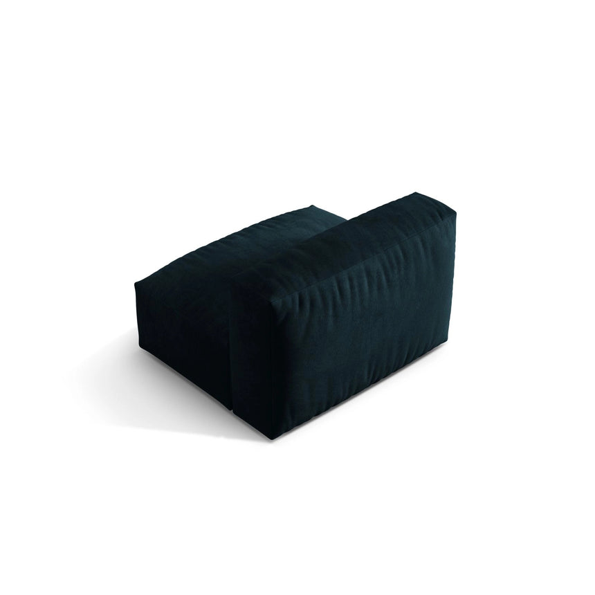 Martina Modulares Sofa Sitzelement, Sitztiefe 76 cm, aus Samt in Deep Petrol (Vogue 13), 106x90 cm von Micadoni – Bild 4