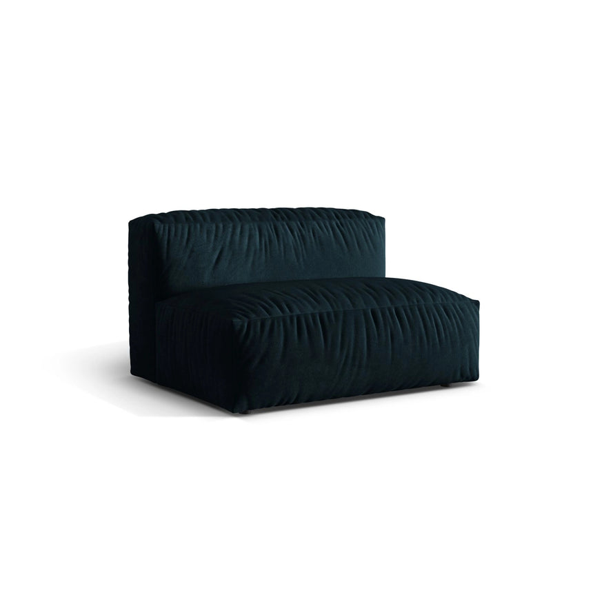 Martina Modulares Sofa Sitzelement, Sitztiefe 76 cm, aus Samt in Deep Petrol (Vogue 13), 132x106 cm von Micadoni – Bild 3