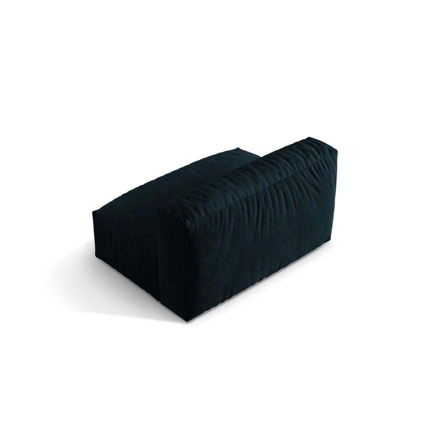Martina Modulares Sofa Sitzelement, Sitztiefe 76 cm, aus Samt in Deep Petrol (Vogue 13), 132x106 cm von Micadoni – Bild 4