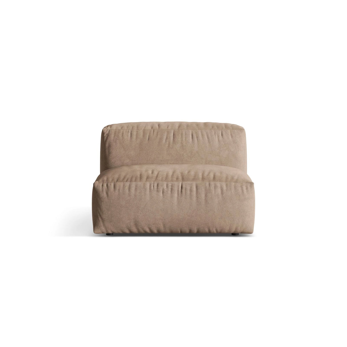 Martina Modulares Sofa Sitzelement, Sitztiefe 76 cm, aus Samt in Dunkelbeige (Vogue 3), 106x90 cm von Micadoni – Bild 1