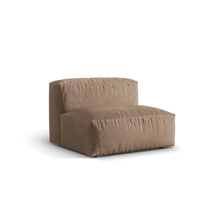 Martina Modulares Sofa Sitzelement, Sitztiefe 76 cm, aus Samt in Dunkelbeige (Vogue 3), 106x90 cm von Micadoni – Bild 3