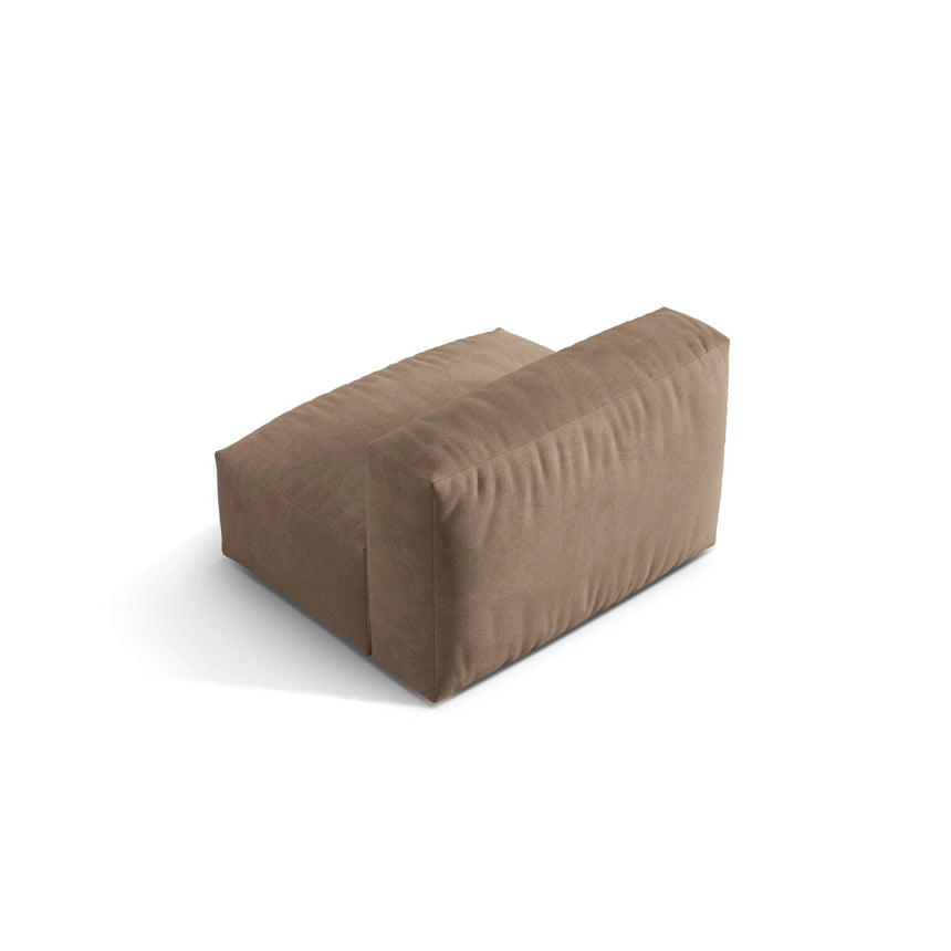 Martina Modulares Sofa Sitzelement, Sitztiefe 76 cm, aus Samt in Dunkelbeige (Vogue 3), 106x90 cm von Micadoni – Bild 4