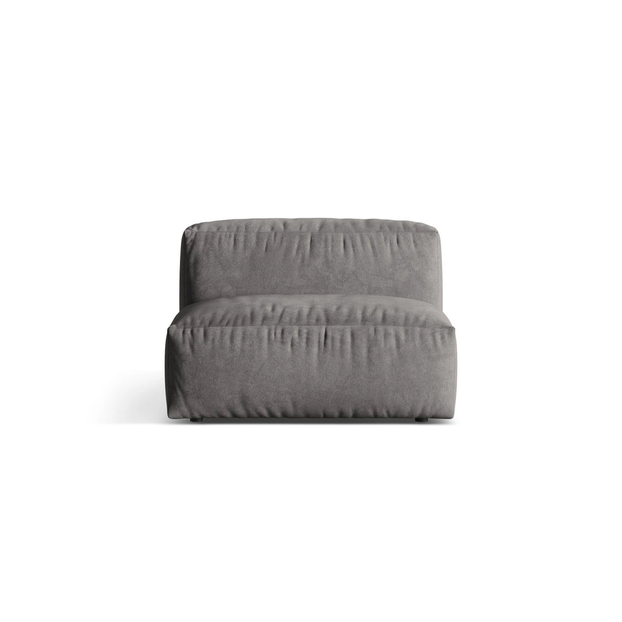 Martina Modulares Sofa Sitzelement, Sitztiefe 76 cm, aus Samt in Grau (Vogue 15), 106x90 cm von Micadoni – Bild 1