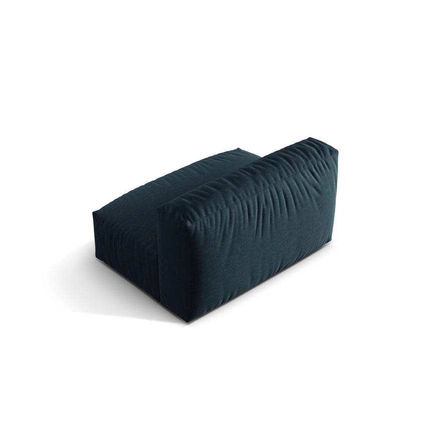 Martina Modulares Sofa Sitzelement, Sitztiefe 76 cm, aus Strukturierter Stoff in Blau Jeans (Boston Ocean), 132x106 cm von Micadoni – Bild 4