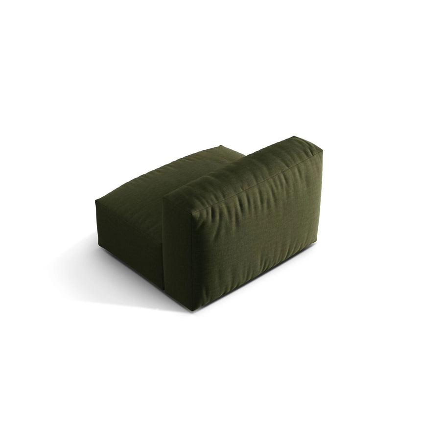 Martina Modulares Sofa Sitzelement, Sitztiefe 76 cm, aus Strukturierter Stoff in Grün (Boston Forest), 106x90 cm von Micadoni – Bild 4