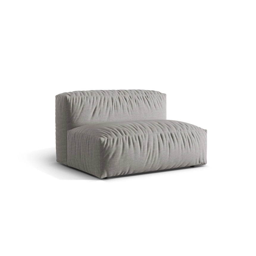 Martina Modulares Sofa Sitzelement, Sitztiefe 76 cm, aus Strukturierter Stoff in Hellgrau (Boston Light Grey), 132x106 cm von Micadoni – Bild 3