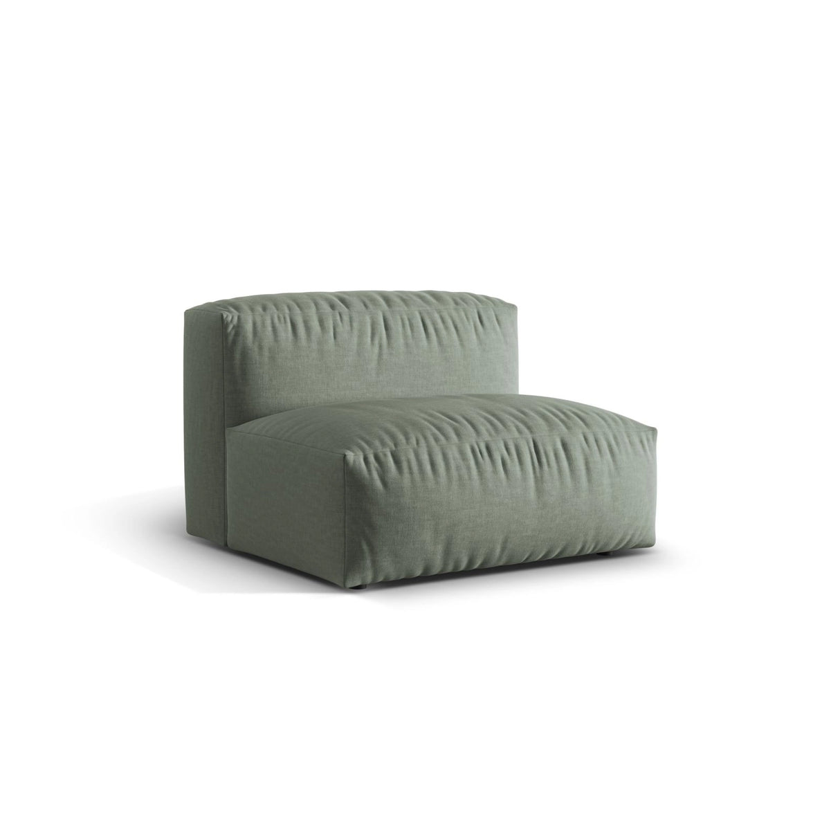 Martina Modulares Sofa Sitzelement, Sitztiefe 76 cm, aus Strukturierter Stoff in Moosgrün (Boston Water Green), 106x90 cm von Micadoni – Bild 3